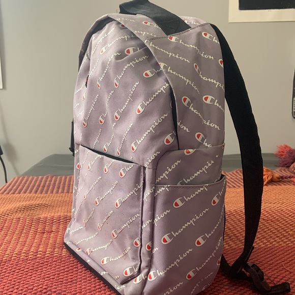 CHAMPION Purple Logo Printed Backpack - Picture 4 of 9